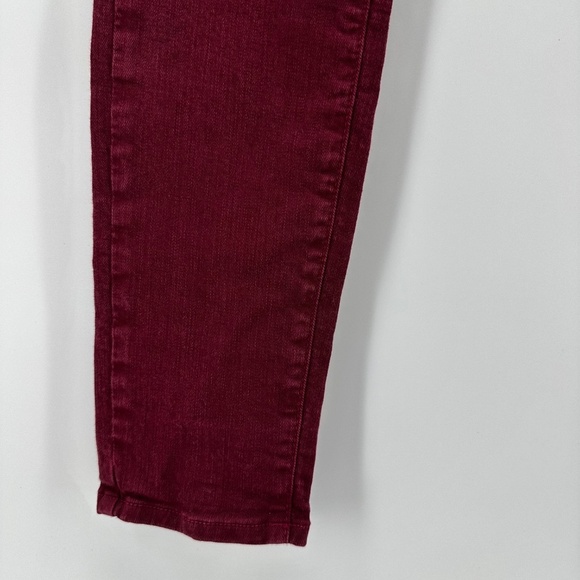 PAIGE Dark Burgundy CIGARETTE SKINNY JEANS Denim Preppy WOMENS 27 - Picture 4 of 7